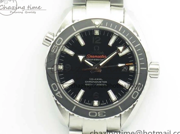 0423 Sleek Planet Ocean Professional Ceramic Bezel 42mm 1:1 MK Best Edition Silver Markers On SS Bracelet A 8085